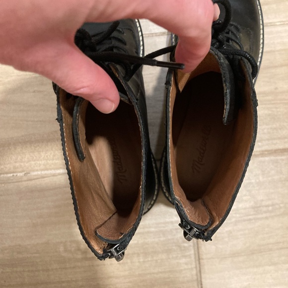 Madewell Citywalk Lugsole Lace-Up Boot, leather, black, 8.5, NWOT - Picture 7 of 8